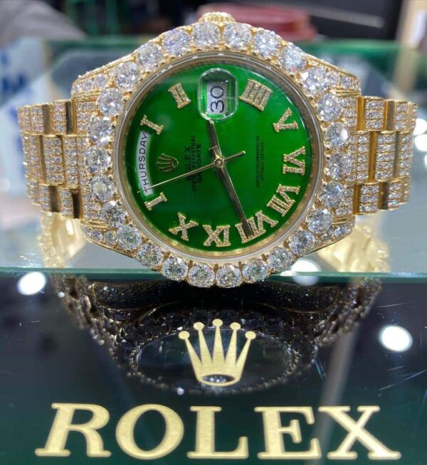 rolex wtch white stone